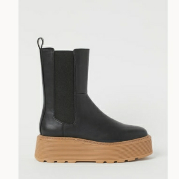 H&M High-profile two tone platform boots blogger's - Picture 4 of 9